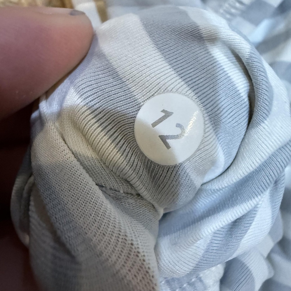 lululemon athletica White and Light Gray Striped Tank Top - Picture 6 of 7
